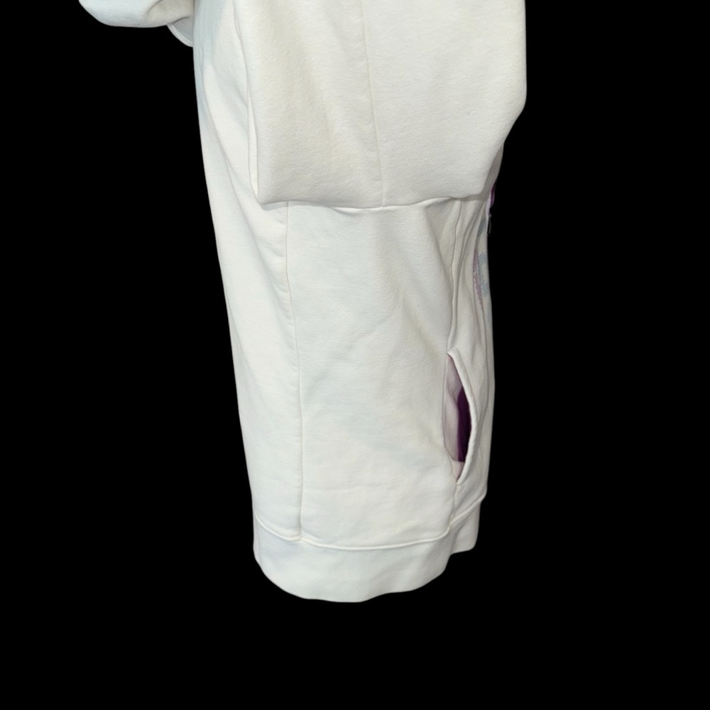 The North Face Women's White and Purple Hoodie sweatshirt sz Medium - Picture 9 of 12